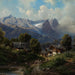 Partenkirchen en Baviera al amanecer - Carl Millner — presentado en un interior