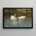 Cygnes et cygneaux - Patrick Downie — cuadro enmarcado en la pared