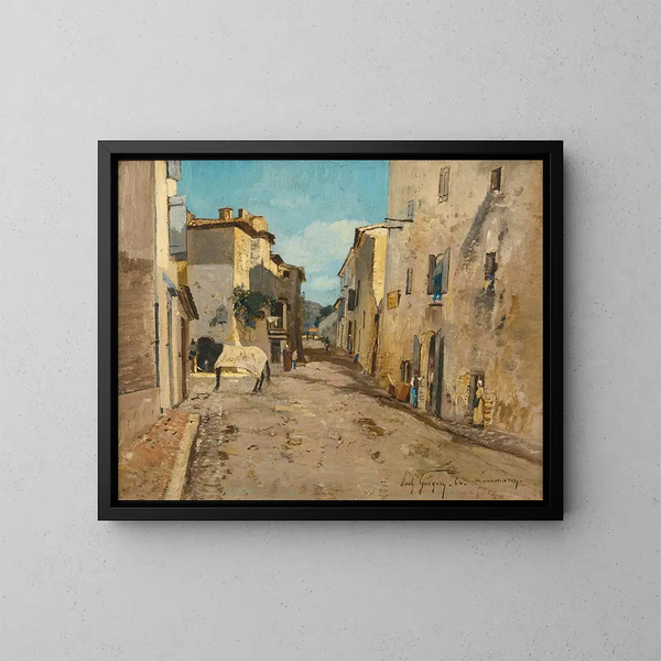 Rue Lourmarin, Vaucluse - Paul-Camille Guigou — cuadro enmarcado en la pared