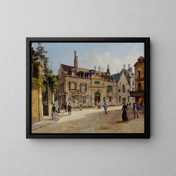 L'ancien hôpital de la Pitié rue Lacépède - Paul-Joseph-Victor Dargaud — cuadro enmarcado en la pared