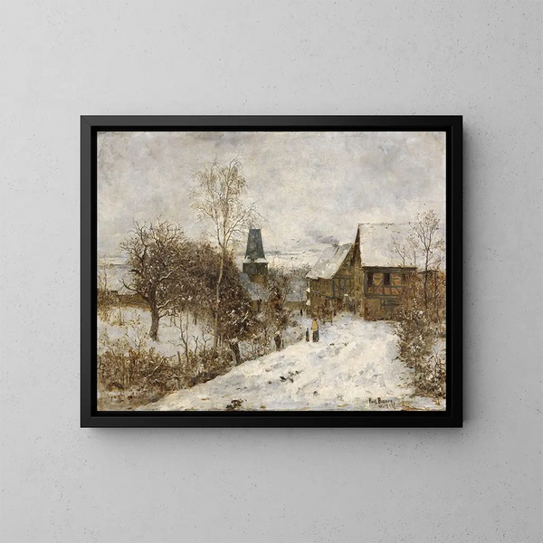 Oberweimar en invierno - Paul Baum — cuadro enmarcado en la pared