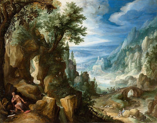 Paul Bril - Mountainous Landscape with Saint Jerome.webp
