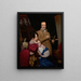 Self-portrait with family in the artist's studio - Paul Claude-Michel Carpentier — framed artwork on a wall