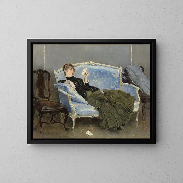 La Lettre - Paul César Helleu — cuadro enmarcado en la pared