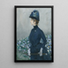 La mujer con flores - Paul César Helleu — cuadro enmarcado en la pared