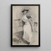 Madame París sentada en un banco - Paul César Helleu — cuadro enmarcado en la pared