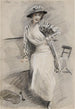 Madame París sentada en un banco - Paul César Helleu — vista de la obra