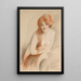 Nu femenino a la larga melena - Paul César Helleu — cuadro enmarcado en la pared