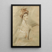 Retrato de mujer - Paul César Helleu — cuadro enmarcado en la pared