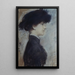 Retrato de mujer de perfil - Paul César Helleu — cuadro enmarcado en la pared