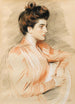 Portrait painting of Elisabeth Van Biema - Paul César Helleu — artwork view