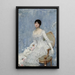 Joven mujer en blanco - Paul César Helleu — cuadro enmarcado en la pared