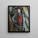 Boy in a Red Waistcoat - Paul Cézanne — framed artwork on a wall