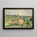 Campos en Bellevue - Paul Cézanne — cuadro enmarcado en la pared