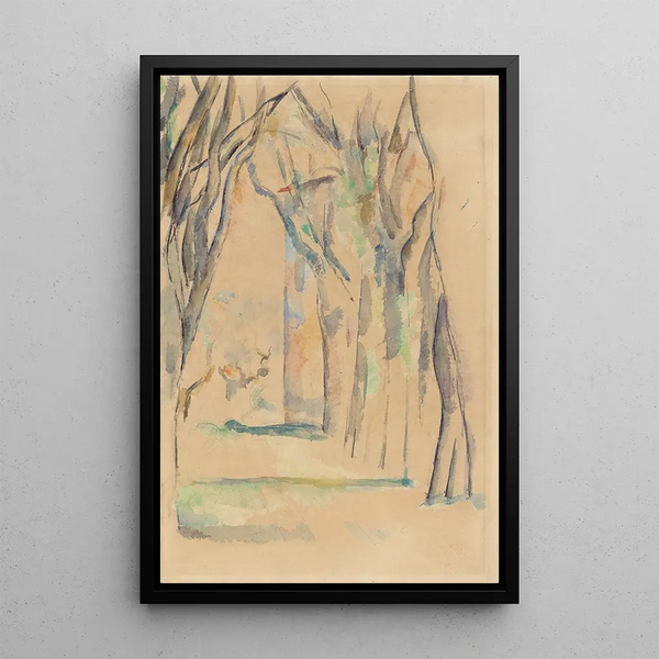 L'Allée des marronniers au Jas de Bouffan - Paul Cézanne — cuadro enmarcado en la pared
