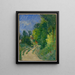 La Route tournante en sous-bois - Paul Cézanne — framed artwork on a wall
