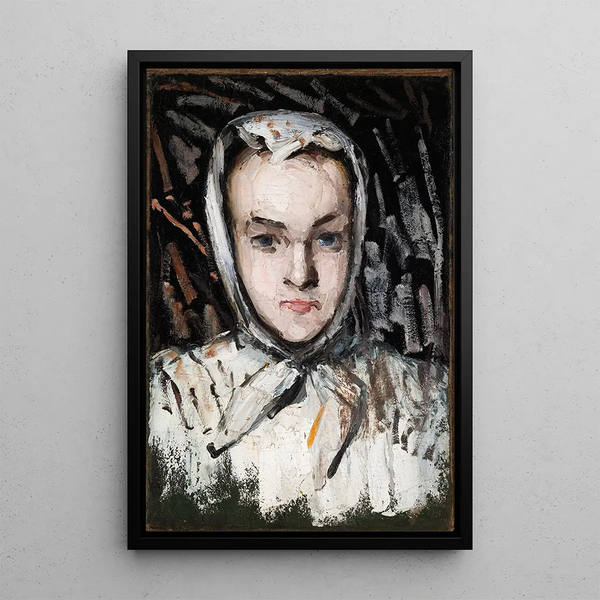 Marie Cézanne, la hermana del artista - Paul Cézanne — cuadro enmarcado en la pared