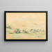 Landscape painting by the water's edge - Paul Cézanne — framed artwork on a wall