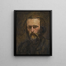 Retrato de hombre - Paul Cézanne — cuadro enmarcado en la pared