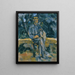 Retrato de campesino - Paul Cézanne — cuadro enmarcado en la pared