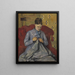 Retrato de la mujer del artista - Paul Cézanne — cuadro enmarcado en la pared