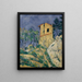 La casa con paredes agrietadas - Paul Cézanne — cuadro enmarcado en la pared