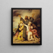 La Tentación de San Antonio - Paul Delaroche — cuadro enmarcado en la pared