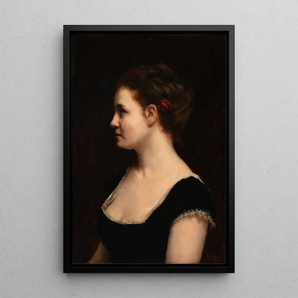 Perfil de mujer - Paul Dubois — cuadro enmarcado en la pared