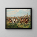 Napoleón en la batalla de Friedland el 14 de junio de 1807 - Paul Émile Léon Perboyre — cuadro enmarcado en la pared