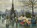 Vendedores de flores en el puente de la reina Louise en Copenhague - Paul Fischer — vista de la obra