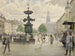 La plaza animada de Amager en Copenhague - Paul Fischer — vista de la obra