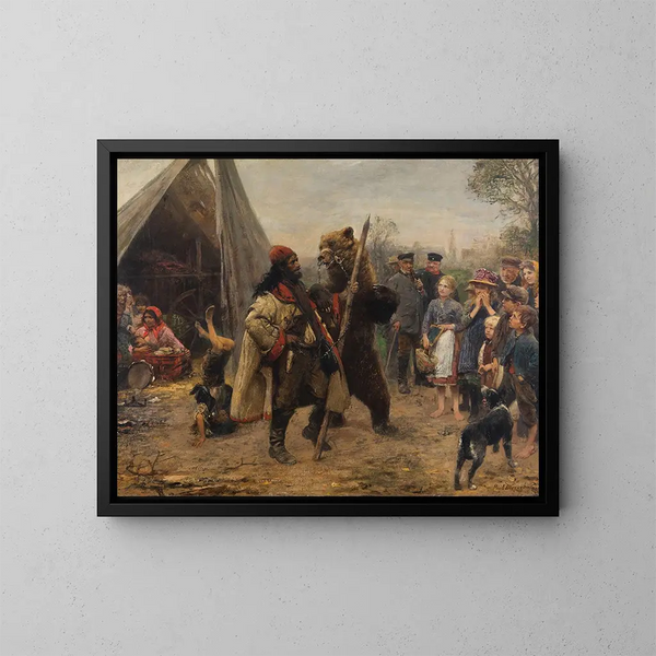 El jefe de fuego - Paul Friedrich Meyerheim — cuadro enmarcado en la pared