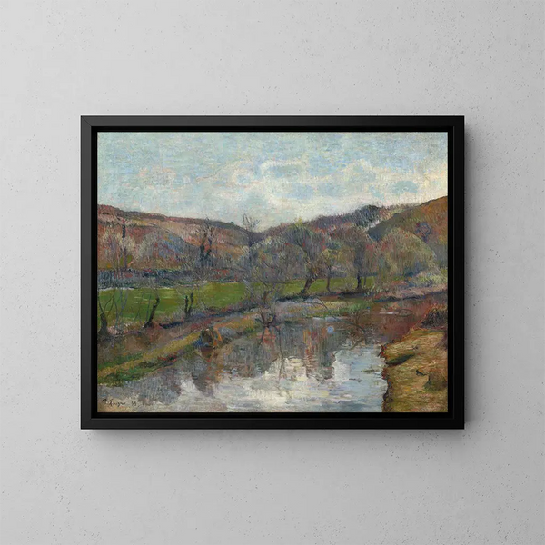 Paisaje de Bretaña - Paul Gauguin — cuadro enmarcado en la pared