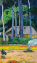 Cabaña bajo los árboles - Paul Gauguin — vista de la obra