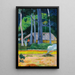 Cabaña bajo los árboles - Paul Gauguin — cuadro enmarcado en la pared