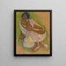 Mujer tahitiana encorvada - Paul Gauguin — cuadro enmarcado en la pared