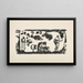 Mujeres, animales y follajes - Paul Gauguin — cuadro enmarcado en la pared