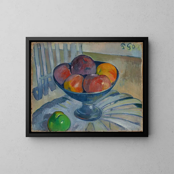 Placa de frutas en una silla de jardín - Paul Gauguin — cuadro enmarcado en la pared