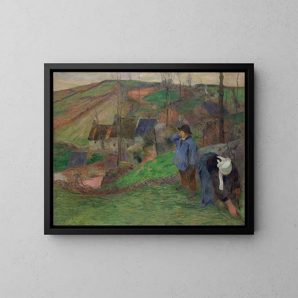 Paisaje de Bretaña - Paul Gauguin — cuadro enmarcado en la pared