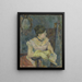 Madame Mette Gauguin in evening dress - Paul Gauguin — framed artwork on a wall
