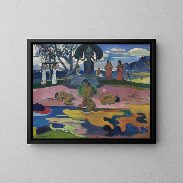 El día de los dioses - Paul Gauguin — cuadro enmarcado en la pared