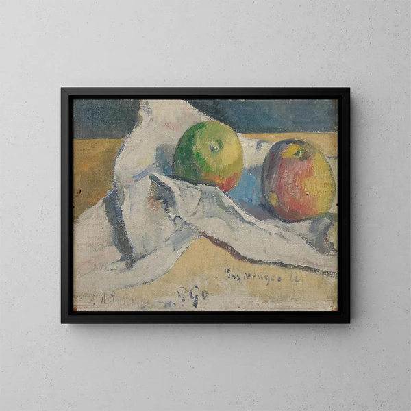 Naturaleza muerta con manzanas - Paul Gauguin — cuadro enmarcado en la pared