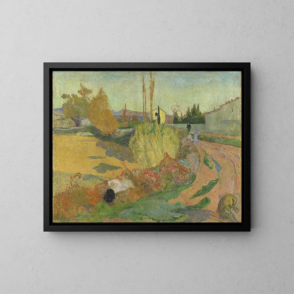 cerca de Arles o El Mas de Arles - Paul Gauguin — cuadro enmarcado en la pared