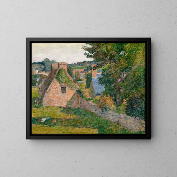 El campo de DeroutLollichon - Paul Gauguin — cuadro enmarcado en la pared
