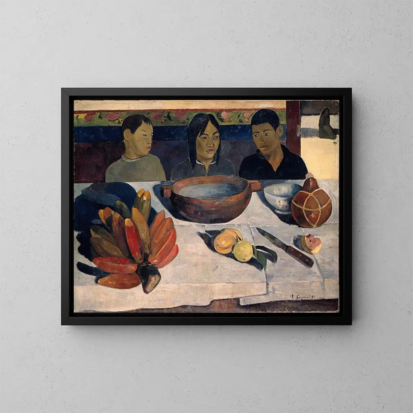 El Banquete también llamado Plátanos - Paul Gauguin — cuadro enmarcado en la pared