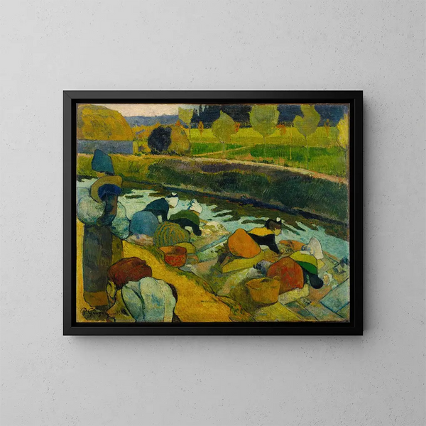 Las lavadoras - Paul Gauguin — cuadro enmarcado en la pared