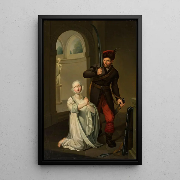 Monja virtuosa - Paul Joseph Bardou — cuadro enmarcado en la pared
