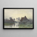 Farmhouses by the Water in the Morning Mist - Paul Joseph Constantin Gabriël — framed artwork on a wall