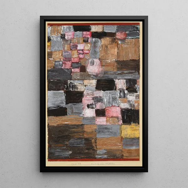 Ascensión de una pequeña ciudad - Paul Klee — cuadro enmarcado en la pared
