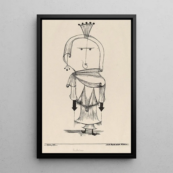 La Bruja con Peine - Paul Klee — cuadro enmarcado en la pared